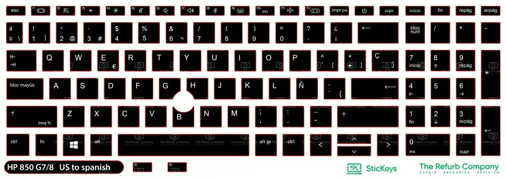 SticKeys® for HP Elitebook 850 G7, G8
