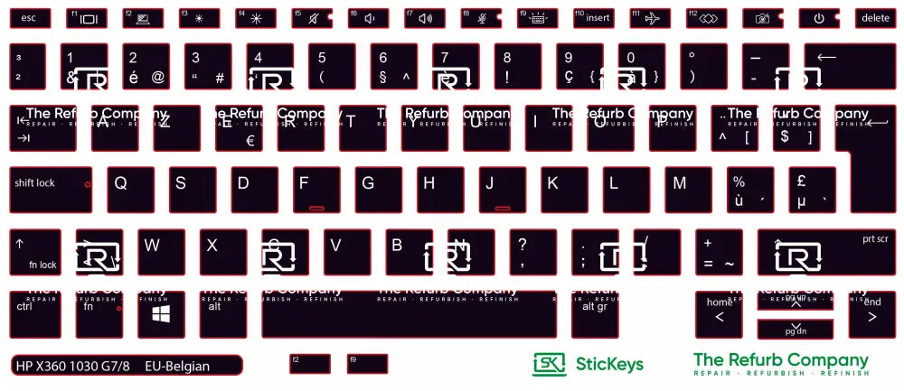 SticKeys® for HP Elitebook X360 1030 G7, G8