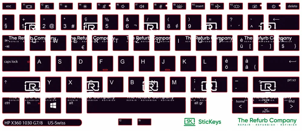 SticKeys® for HP Elitebook X360 1030 G7, G8