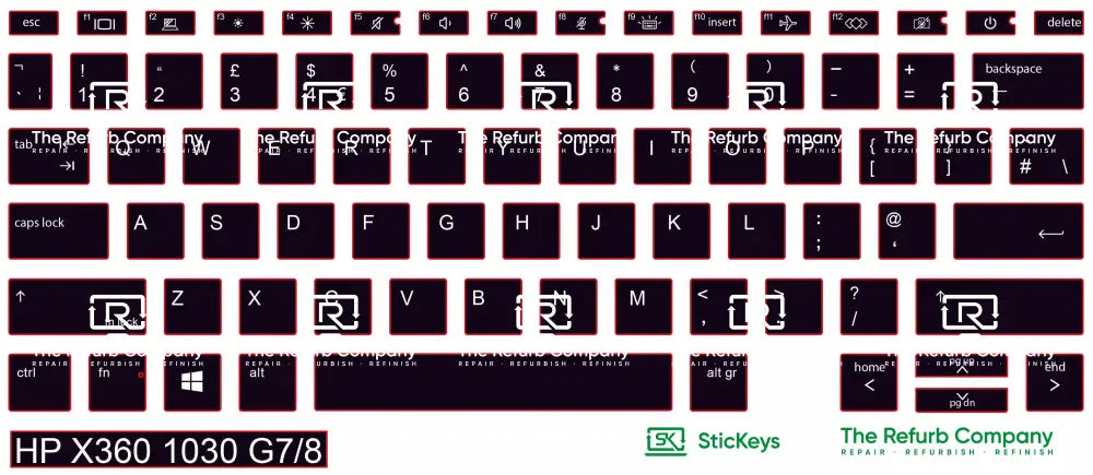 SticKeys® for HP Elitebook X360 1030 G7, G8