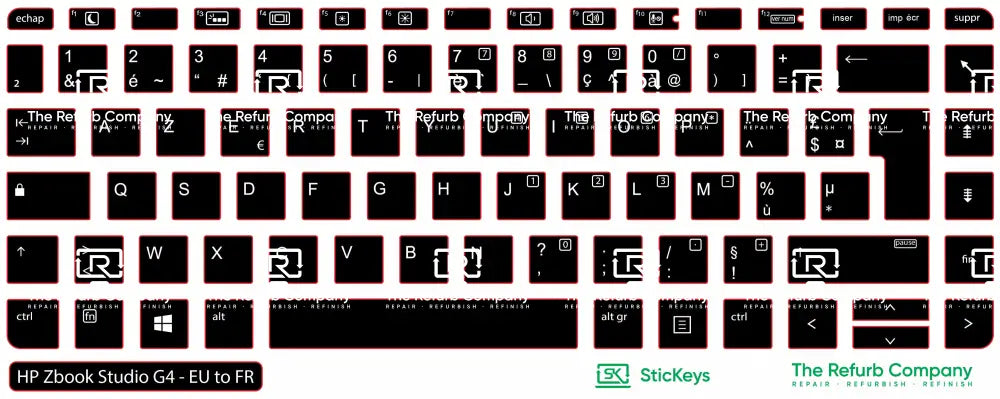 SticKeys® for HP Zbook Studio G3, G4