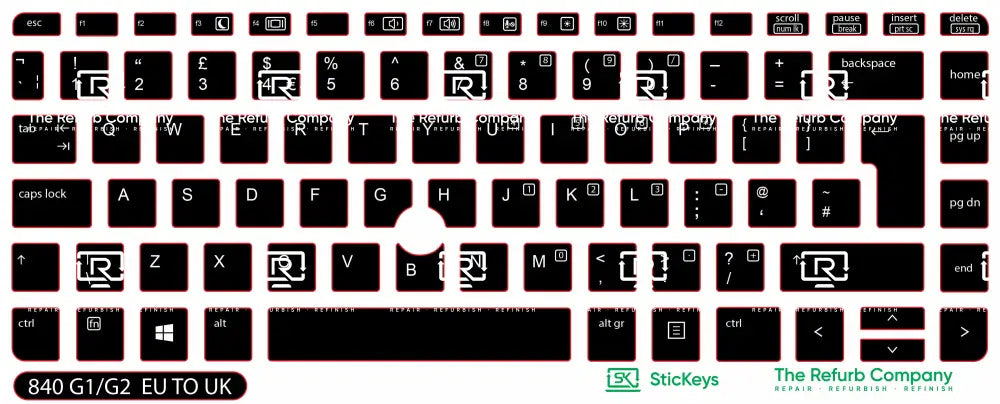 SticKeys® for HP Elitebook 840 G1, G2 / 850 G1, G2 /  640 G1, G2