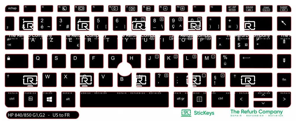 SticKeys® for HP Elitebook 840 G1, G2 / 850 G1, G2 /  640 G1, G2