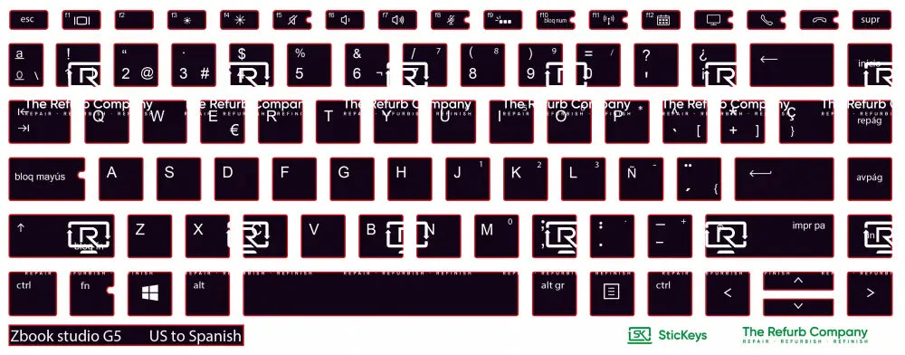SticKeys® for HP Zbook Studio G5