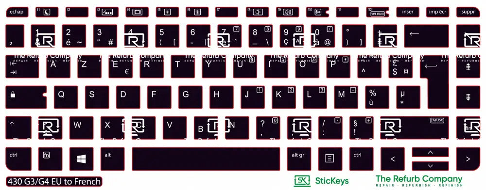 SticKeys® for HP Probook 430 G3, G4