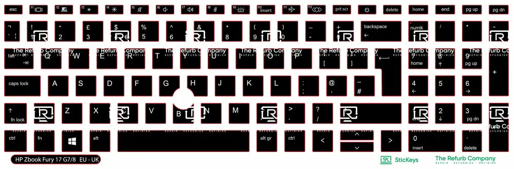 SticKeys® for HP Zbook 17 G7, G8