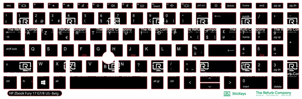 SticKeys® for HP Zbook 17 G7, G8