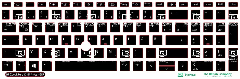 SticKeys® for HP Zbook 17 G7, G8