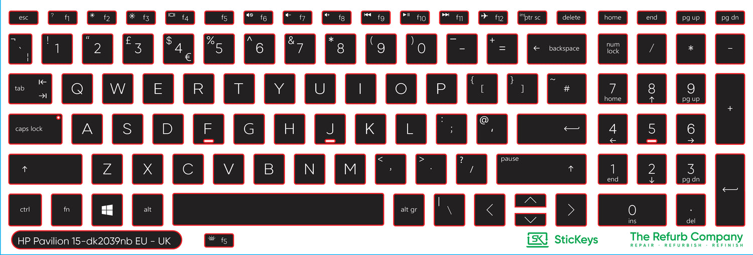 SticKeys® for HP Pavilion Gaming Laptop 15-dk2039nb