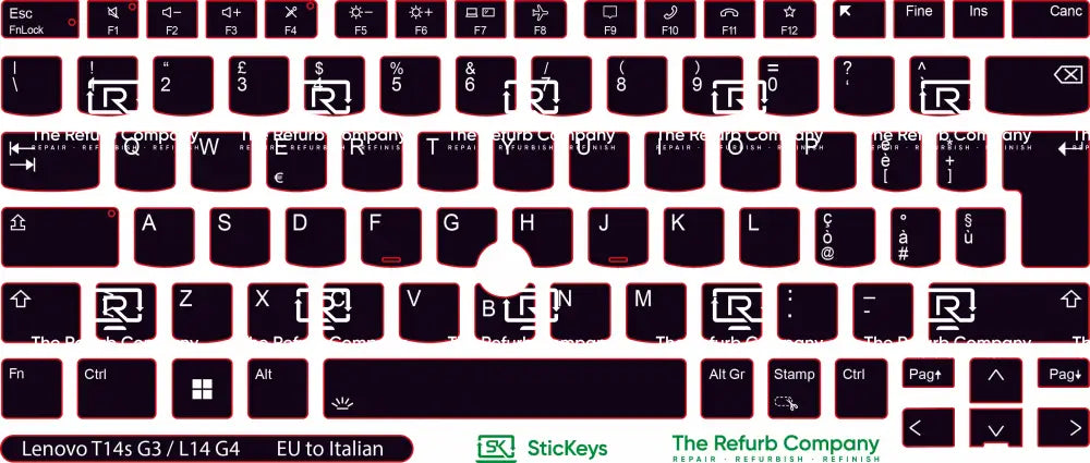 SticKeys® for Lenovo Thinkpad T14 G3, G4 / T14S G3, G4 / L14 G3, G4 / P14S G3