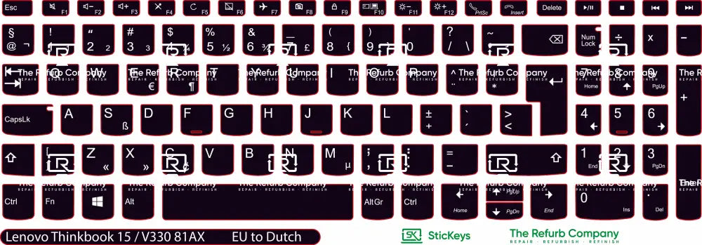 SticKeys® for Lenovo Thinkbook 15, V330 81AX