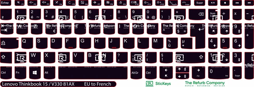 SticKeys® for Lenovo Thinkbook 15, V330 81AX