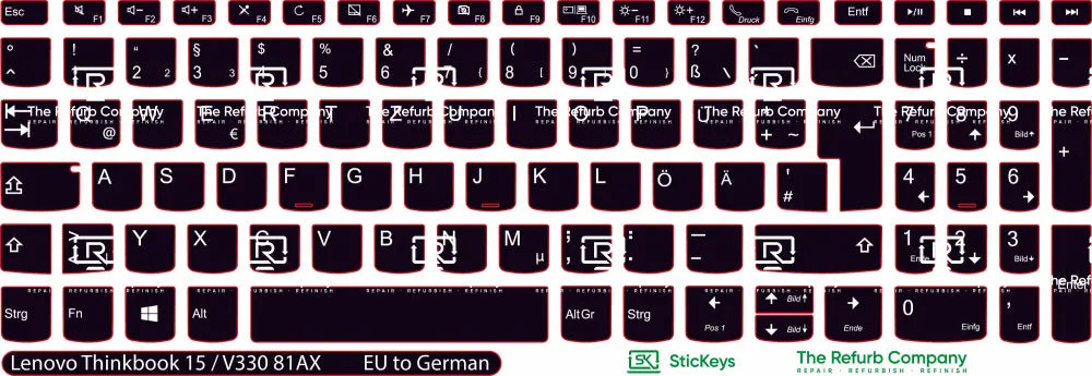 SticKeys® for Lenovo Thinkbook 15, V330 81AX