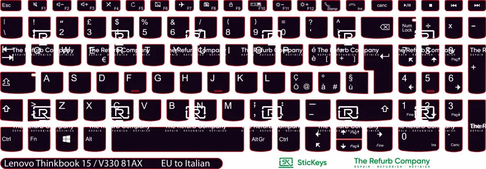 SticKeys® for Lenovo Thinkbook 15, V330 81AX
