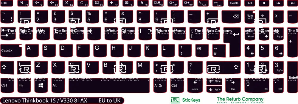 SticKeys® for Lenovo Thinkbook 15, V330 81AX