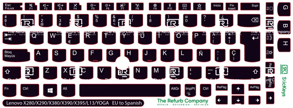 SticKeys® for Lenovo Thinkpad X280 / X290 / X380 / X390 / X395 / L13 / YOGA
