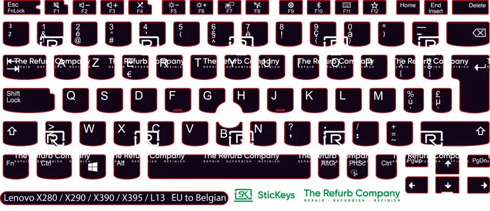 SticKeys® for Lenovo Thinkpad L13 / L13 Yoga / X280 / X390 / X395