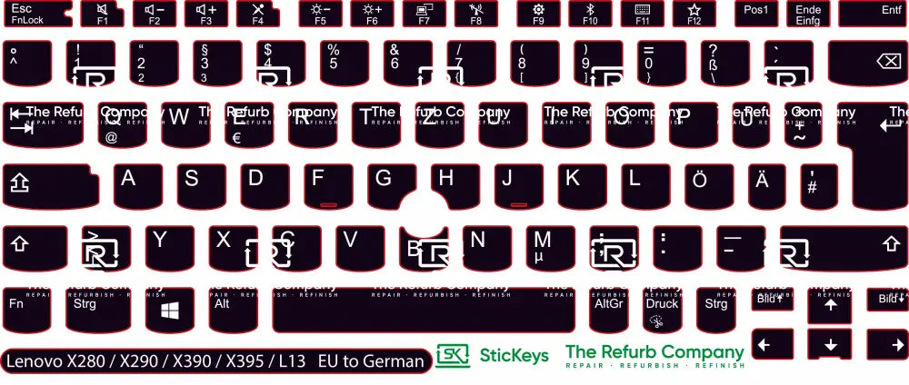SticKeys® for Lenovo Thinkpad L13 / L13 Yoga / X280 / X390 / X395