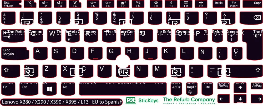 SticKeys® for Lenovo Thinkpad L13 / L13 Yoga / X280 / X390 / X395