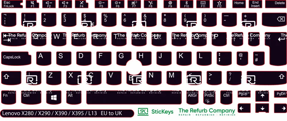 SticKeys® for Lenovo Thinkpad L13 / L13 Yoga / X280 / X390 / X395