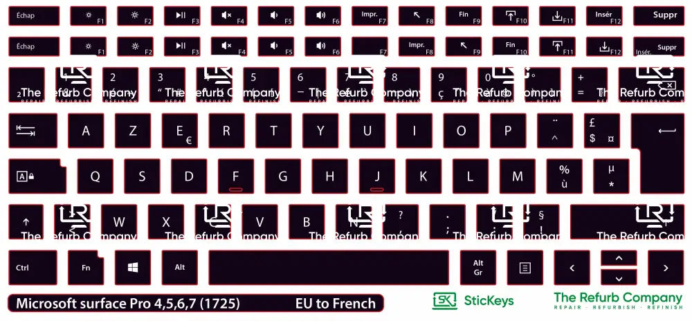 SticKeys® for Microsoft Surface Pro 1725 3, 4, 5, 6, 7