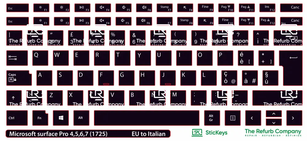 SticKeys® for Microsoft Surface Pro 1725 3, 4, 5, 6, 7