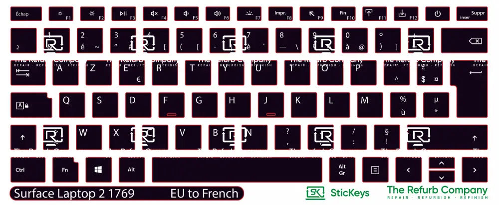 SticKeys® for Microsoft Surface Laptop 2 1769, 1793 Gen1