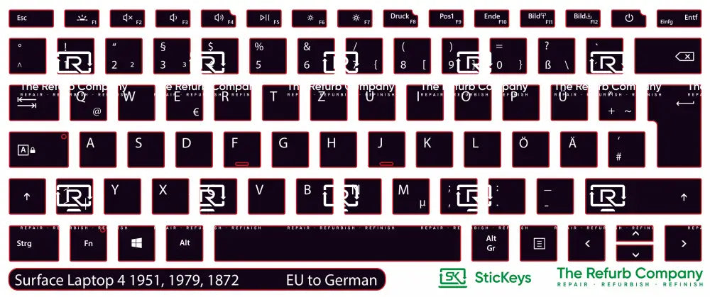 SticKeys® for Microsoft Surface Laptop 4 1951, 1979, 1872