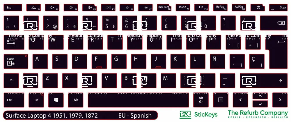 SticKeys® for Microsoft Surface Laptop 4 1951, 1979, 1872