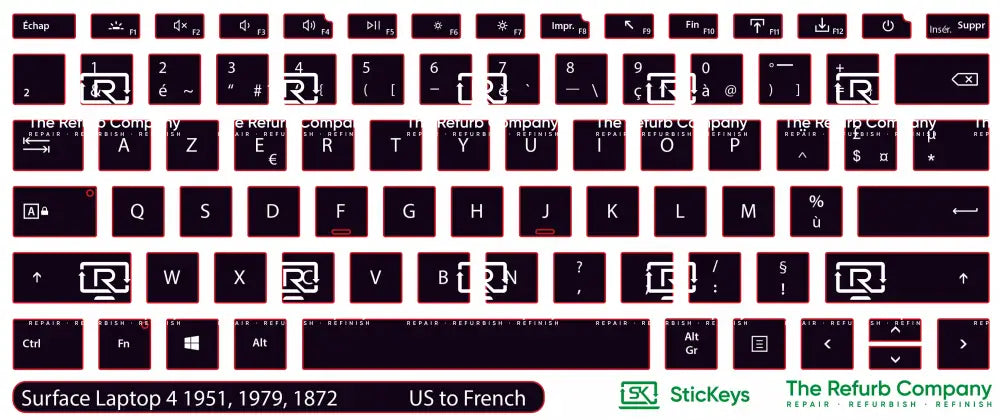 SticKeys® for Microsoft Surface Laptop 4 1951, 1979, 1872
