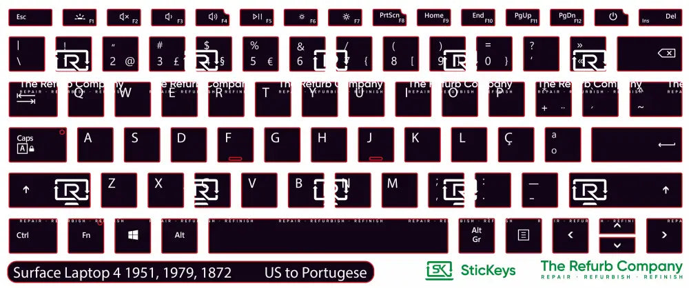 SticKeys® for Microsoft Surface Laptop 4 1951, 1979, 1872