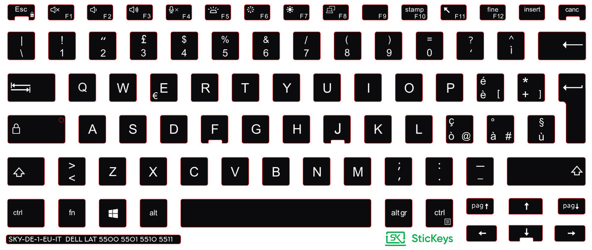 SticKeys for Dell Latitude 5500, 5501, 5510, 5511