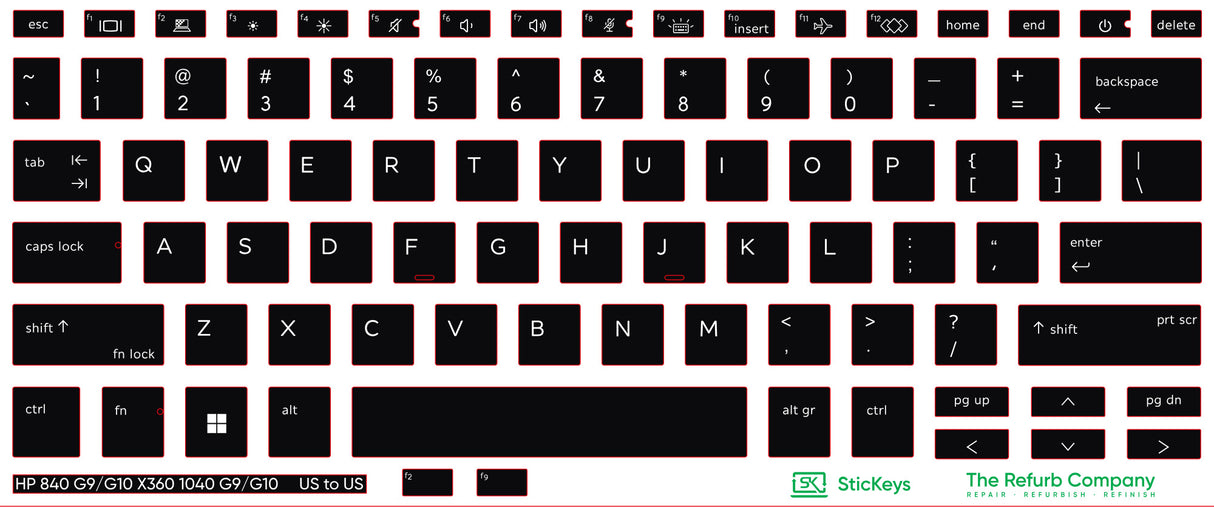 SticKeys for HP EliteBook 840 845 G9, G10 / x360 1040 G9, G10 / x360 830 G10 2-in-1