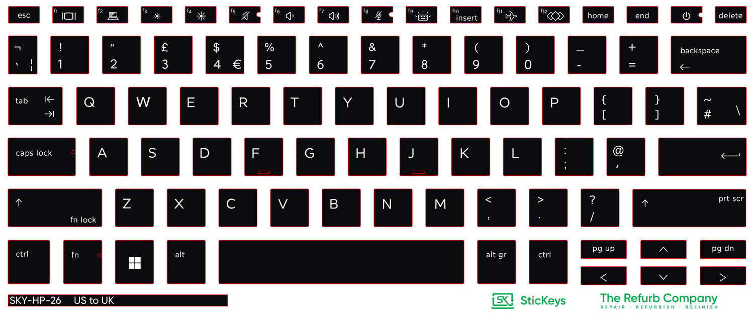 SticKeys for HP EliteBook 840 845 G9, G10 / x360 1040 G9, G10 / x360 830 G10 2-in-1