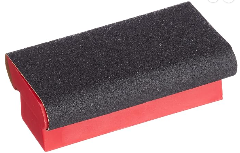 Representative illustration — sanding block fine grit paper; supplied model and packaging may vary.